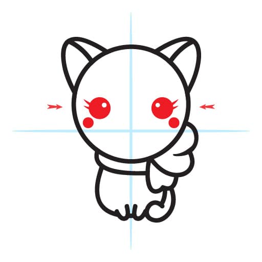 How To Draw A Kawaii Cat With Scarf 9 cat-scarf-step9