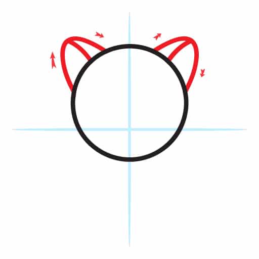 How To Draw A Kawaii Cat With Scarf 2 cat-scarf-step2