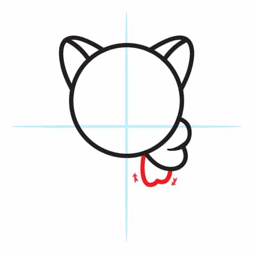 How To Draw A Kawaii Cat With Scarf 4 cat-scarf-step4