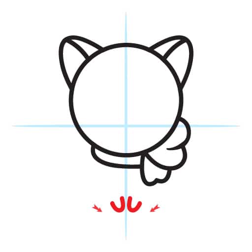 How To Draw A Kawaii Cat With Scarf 6 cat-scarf-step6