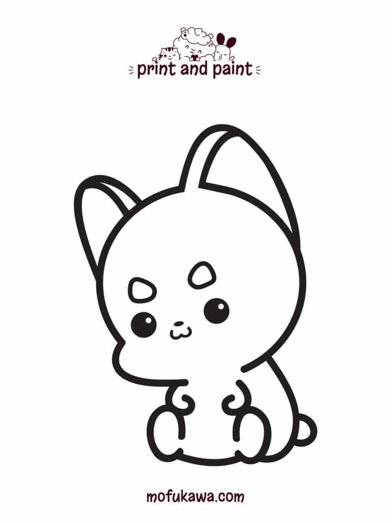 Cute Dog Coloring Page