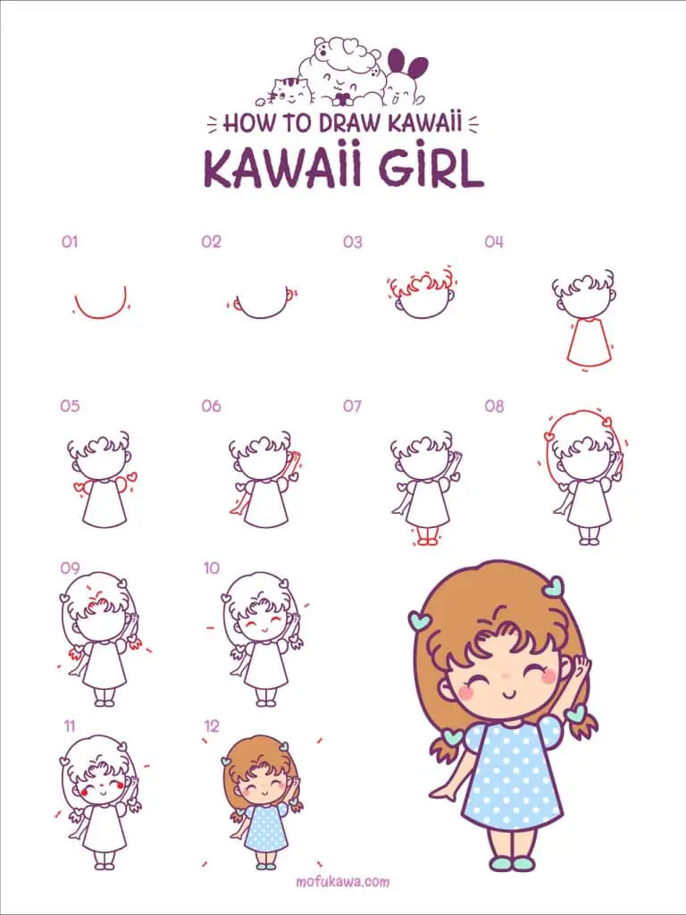 How To Draw A Cute Girl - Easy Step By Step Guide For Kids & Beginners