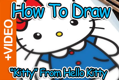 Step By Step Hello Kitty Drawing For Kids, Tutorial, by Drawing For Kids