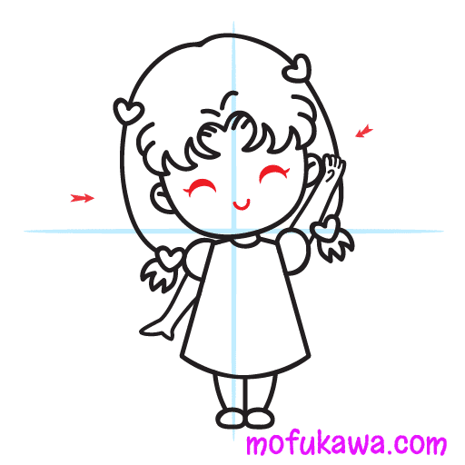 Draw Cute Girl Step 10