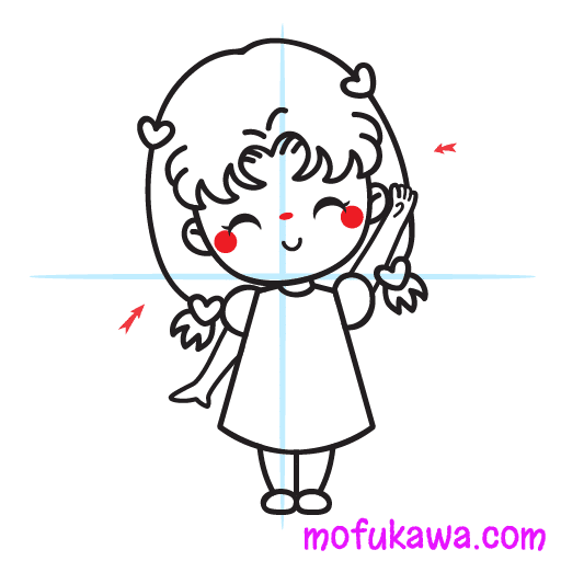 Draw Cute Girl Step 11