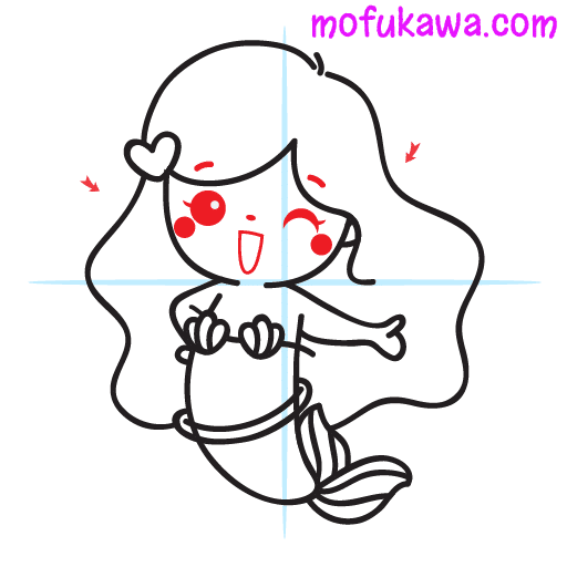 How To Draw A Cute Mermaid 16 howtodrawamermaid-step10