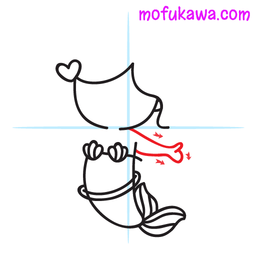How To Draw A Cute Mermaid 13 howtodrawamermaid-step7