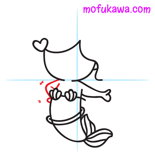 How To Draw A Cute Mermaid 14 howtodrawamermaid-step8