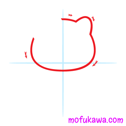 How To Draw Hello Kitty 1 howtodrawhellokitty-step1