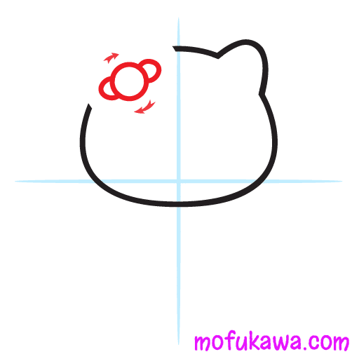 How To Draw Hello Kitty 2 howtodrawhellokitty-step2