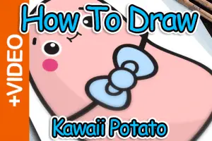 How To Draw Kawaii Potato Thumbnail