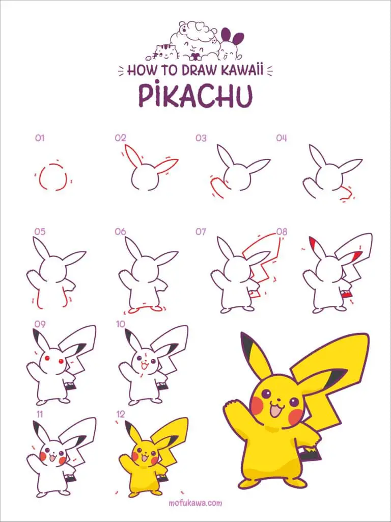 How To Draw Pikachu Step by Step