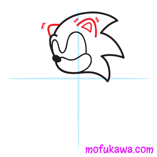 How To Draw Sonic The Hedgehog 9 howtodrawsonic-step3
