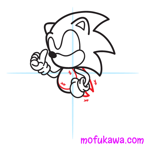 How To Draw Sonic The Hedgehog Step 7