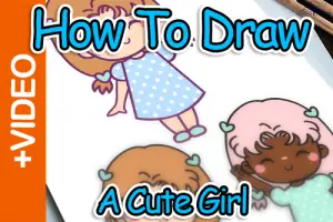 How To Draw A Cute Girl Thumbnail