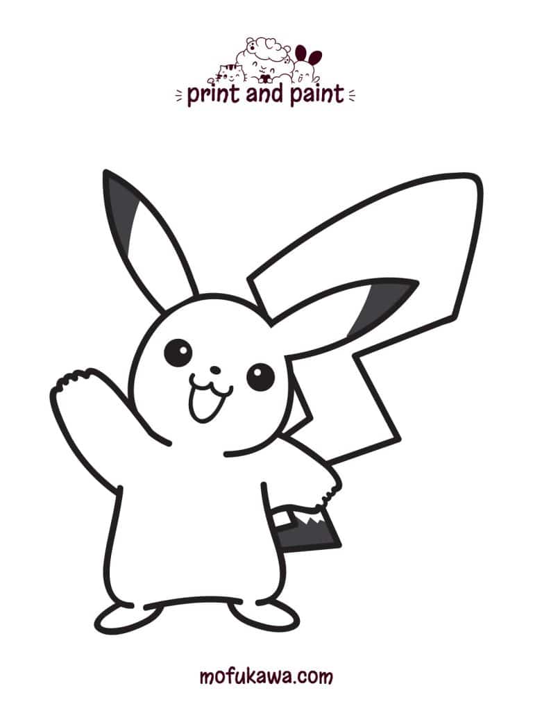 Pikachu Coloring Page