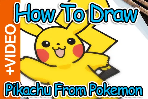 How To Draw Pikachu - Easy Step By Step Lesson For Kids & Beginners.