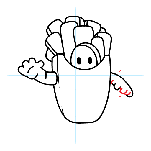 How To Draw Fall Guys - French Fries Skin 21 howtodrawfallguys-step15