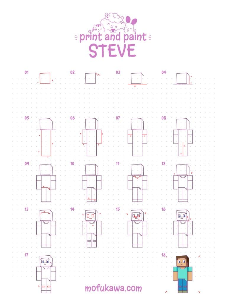 How To Draw Steve From Minecraft 26 How To Draw Steve From Minecraft Step By Step