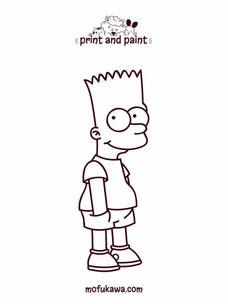 bartsimpson coloring page