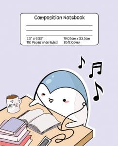 Composition Wide-Ruled Penguin Notebook