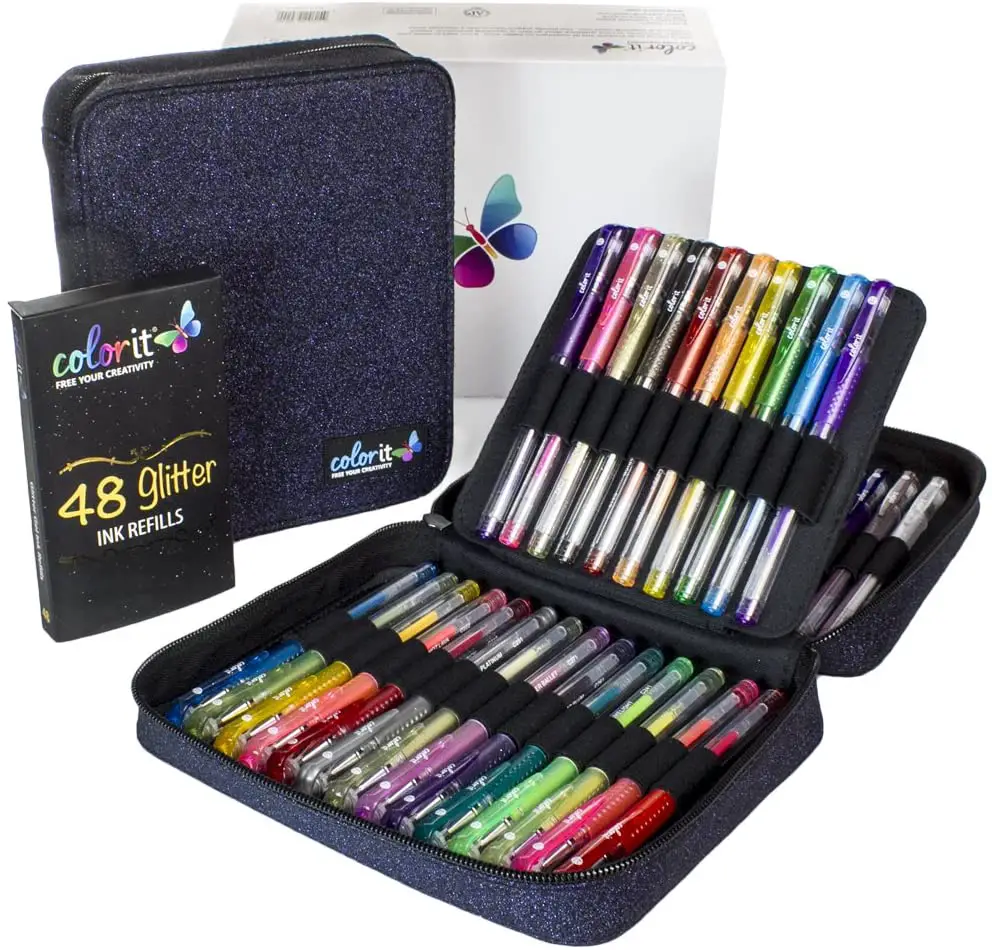 The 13 Best Gel Pens for Coloring Books For 2023 10 ColorIt Glitter Gel Pens