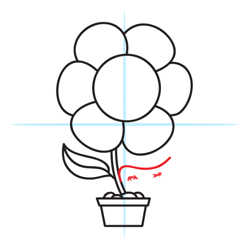 How To Draw A Flower 20 howtodrawaflower-step14