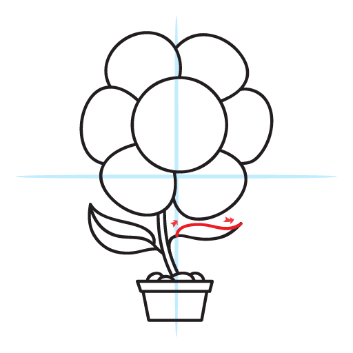 How To Draw A Flower 21 howtodrawaflower-step15