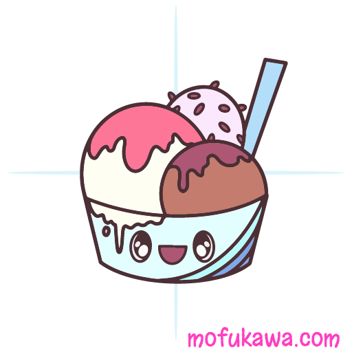 How To Draw A Kawaii Ice Cream Sundae 17 howtodrawakawaii-icecream-step11