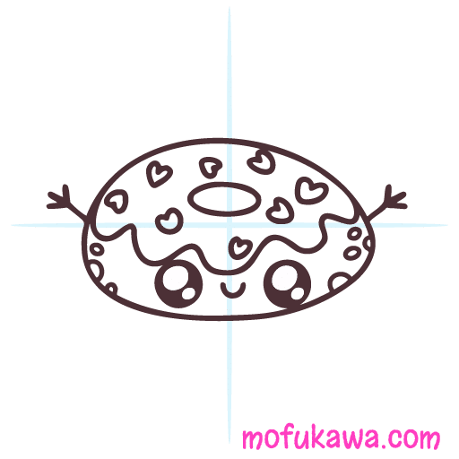 How To Draw A Donut - Kawaii Style 13 howtodrawakawaiidonut-step7