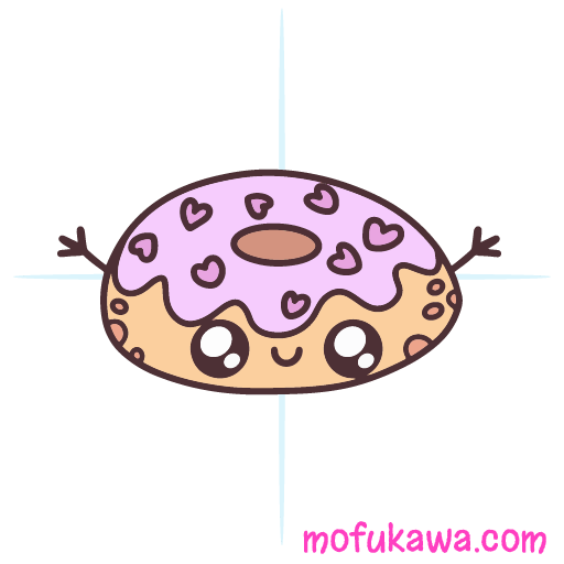 How To Draw A Donut - Kawaii Style 14 howtodrawakawaiidonut-step8