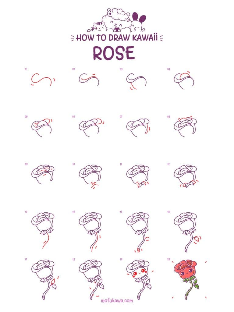 howtodrawarose-stepbystep-printable