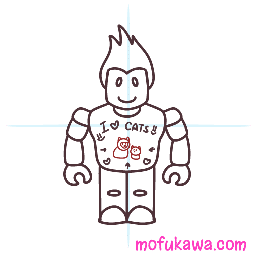 How To Draw Denis Daily From Roblox - Super Easy 16 howtodrawdenisdaily-step10