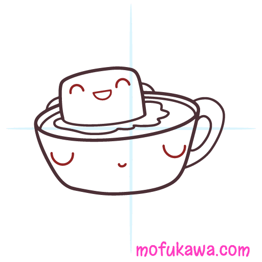 How To Draw Hot Chocolate - Kawaii Style 13 howtodrawkawaiimarshmallowdrink-step7