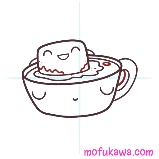 How To Draw Hot Chocolate - Kawaii Style 14 howtodrawkawaiimarshmallowdrink-step8