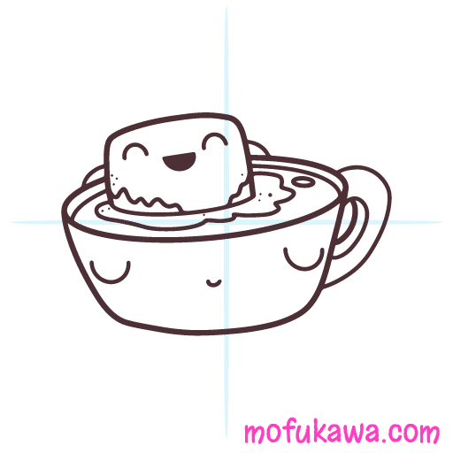 How To Draw Hot Chocolate - Kawaii Style 15 howtodrawkawaiimarshmallowdrink-step9