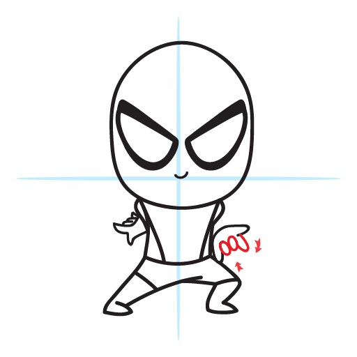 How To Draw Spiderman - Easy Step By Step Lesson 18 howtodrawspiderman-step12