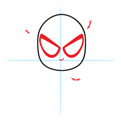 How To Draw Spiderman - Easy Step By Step Lesson 8 howtodrawspiderman-step2