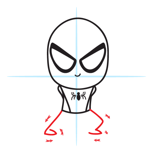 How To Draw Spiderman - Easy Step By Step Lesson 12 howtodrawspiderman-step6