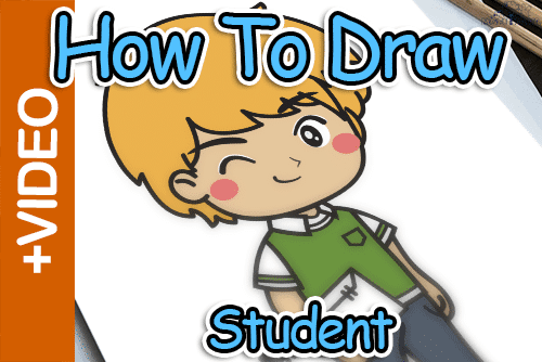 How To Draw A Student - Kawaii Art - Easy Step By Step Guide