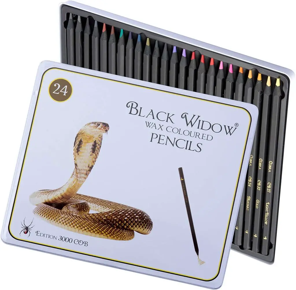 Black Widow Colored Pencils Cobra