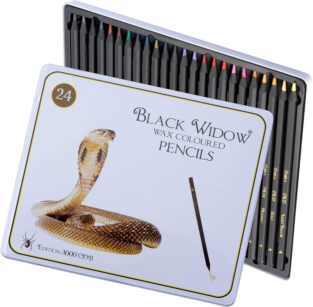 10 Best Colored Pencils for Adult Coloring Books In 2023 12 Black Widow Colored Pencils Cobra