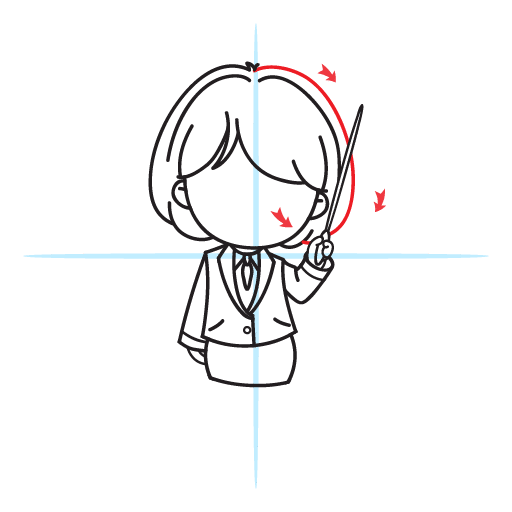 How To Draw A Teacher - Kawaii Style 30 howtodrawakawaiiteacher-step24