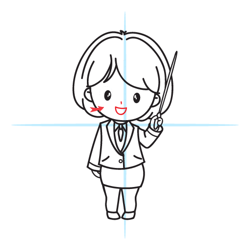 How To Draw A Teacher - Kawaii Style 36 howtodrawakawaiiteacher-step30