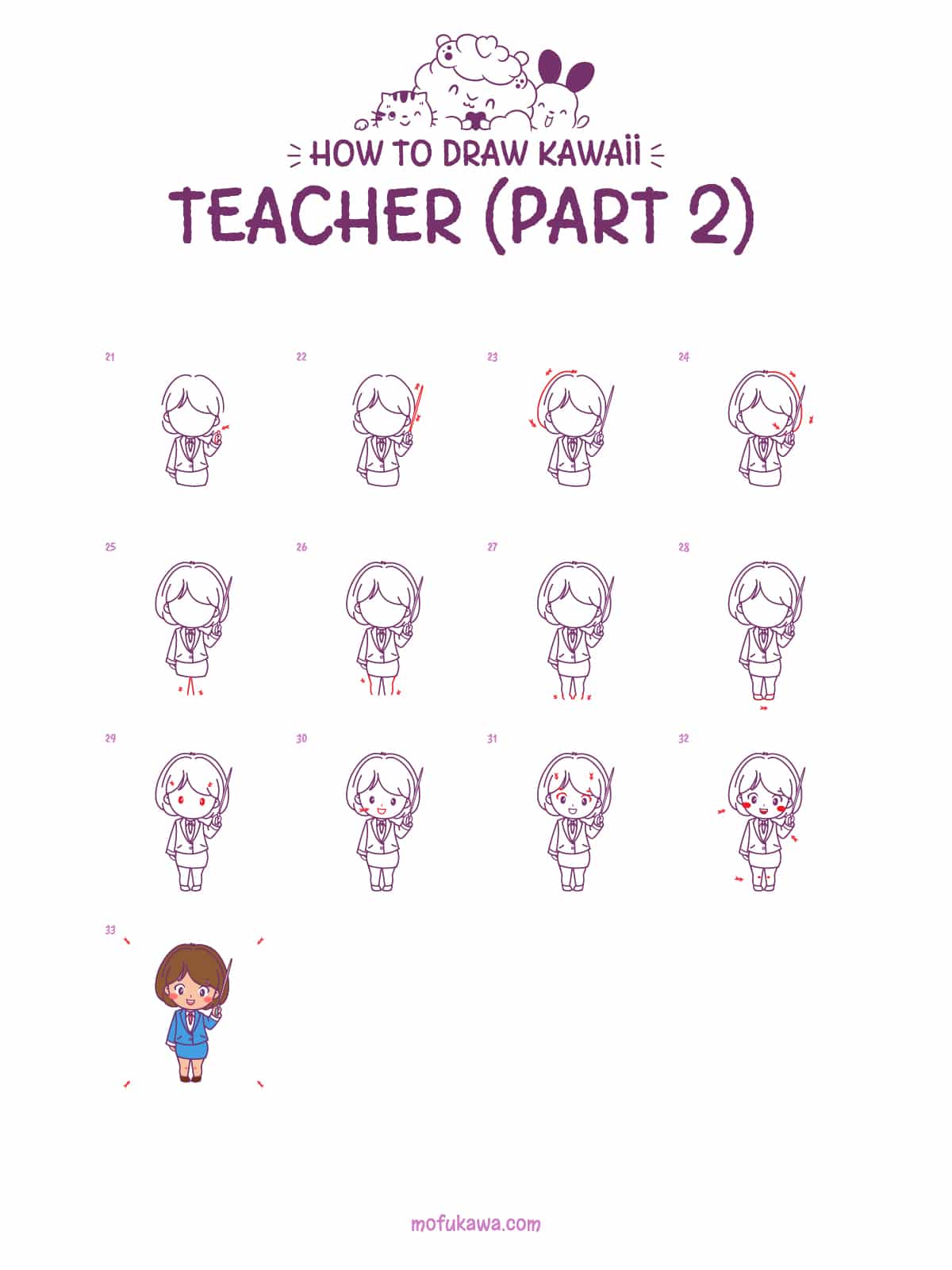Teacher Drawing Tutorial - How to draw a Teacher step by step