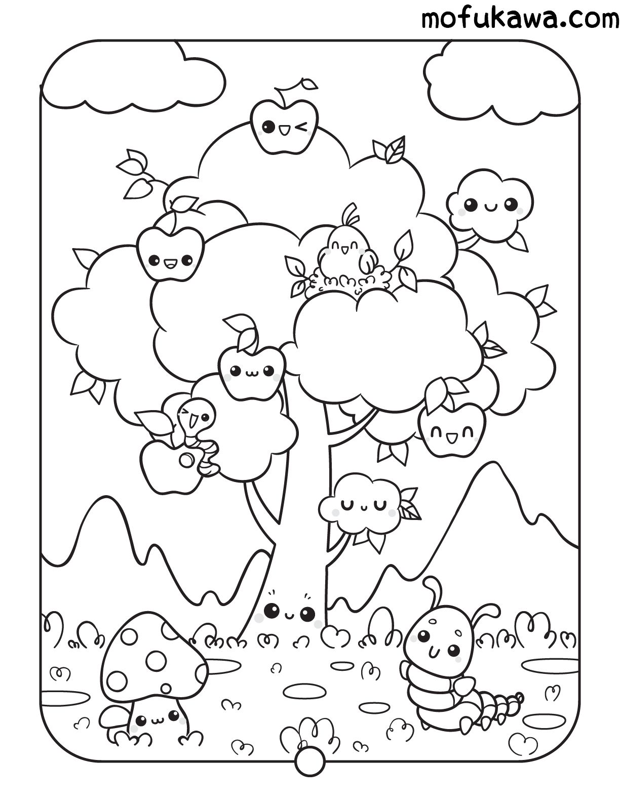Printable Kawaii Coloring Pages - For Kids And Adults
