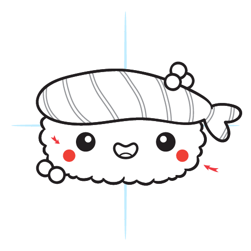 How To Draw A Kawaii Sushi 19 howtodraw-a-kawaii-sushi-step13