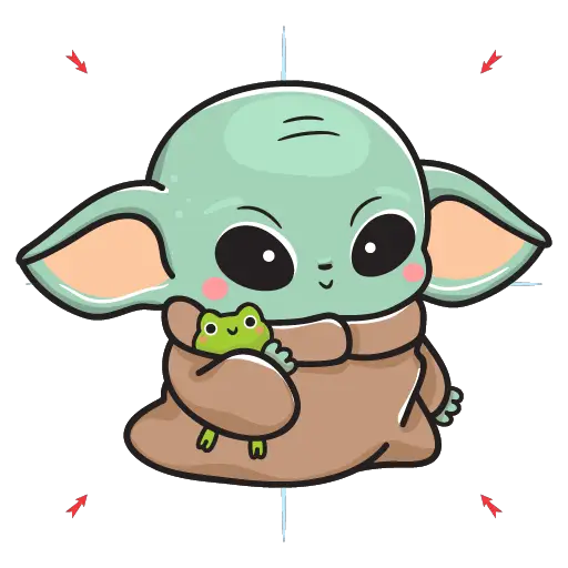 how to draw baby yoda - step 12