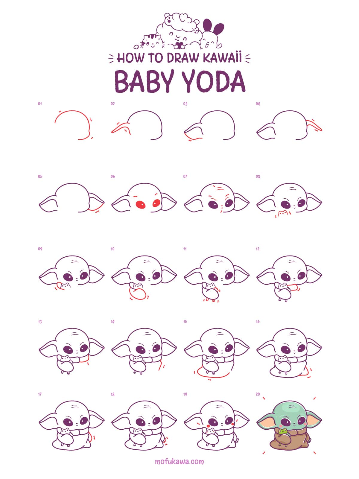 Baby Yoda Drawing - How To Draw Baby Yoda Step By Step