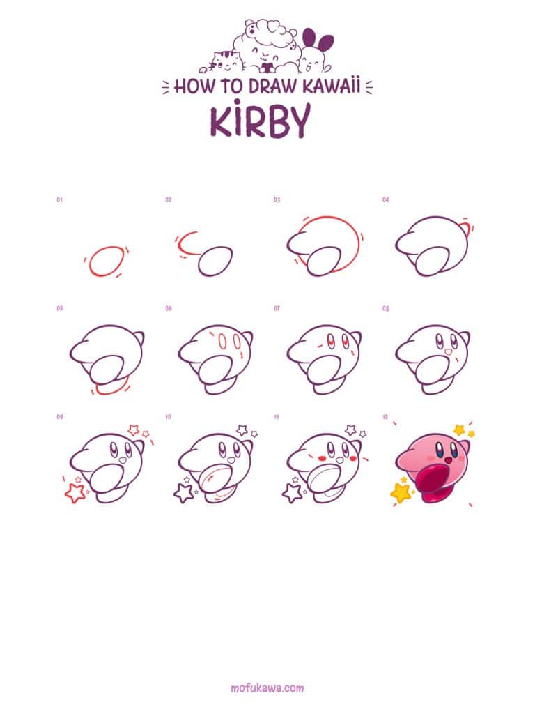 How To Draw Kirby 20 howtodraw-kirby-stepbystep